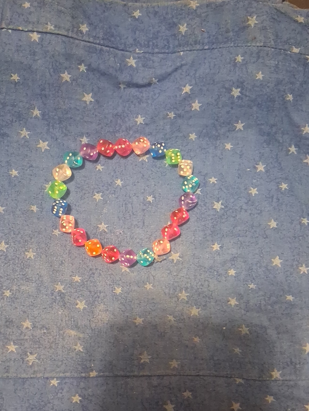 Multicolor Dice Bead Stretch Bracelet - Women Jewelry Bracelet